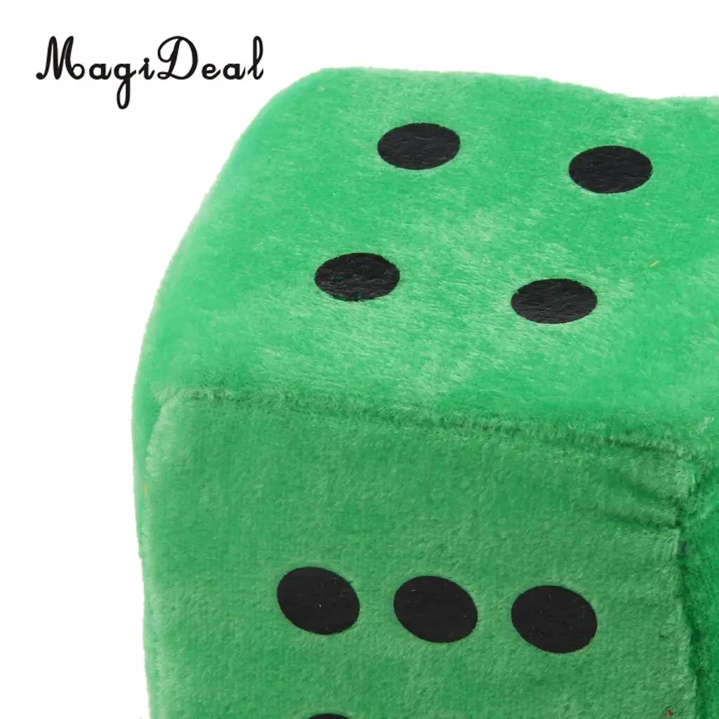 MagiDeal 4 Inch Plush Dice Car/Window Hanger Soft Stuffed Toy with Sucker for Window Sticky Decor Party Travel Club Toy 6Colors