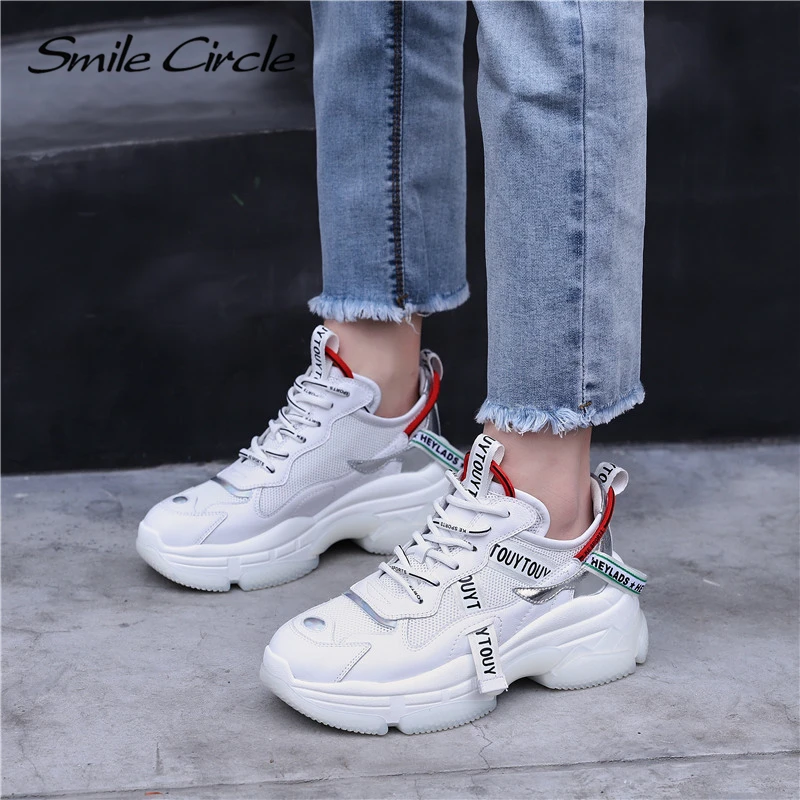 Женские кроссовки Smile Circle весенние повседневные дышащие на плоской платформе