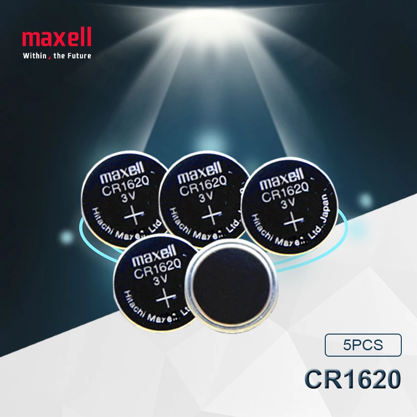 5 шт. Maxell 100% оригинальный CR1620 кнопочный аккумулятор для часов автомобильный пульт