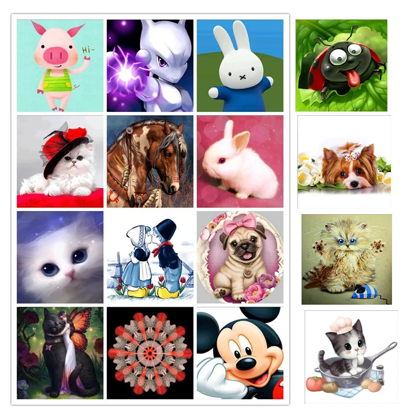 

Diamond painting cross stitch cartoon picture home decoration gift full round / square diamond 3D diy mosaic embroidery set