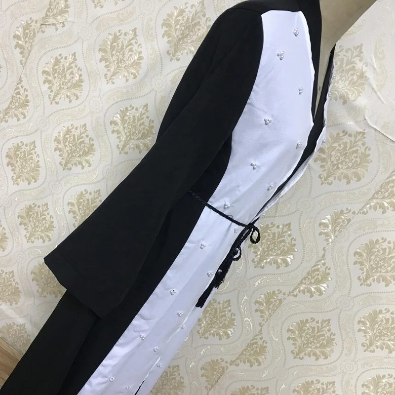 Мусульманский кардиган F8866 1 халат ручной работы с жемчугом Abaya женское платье