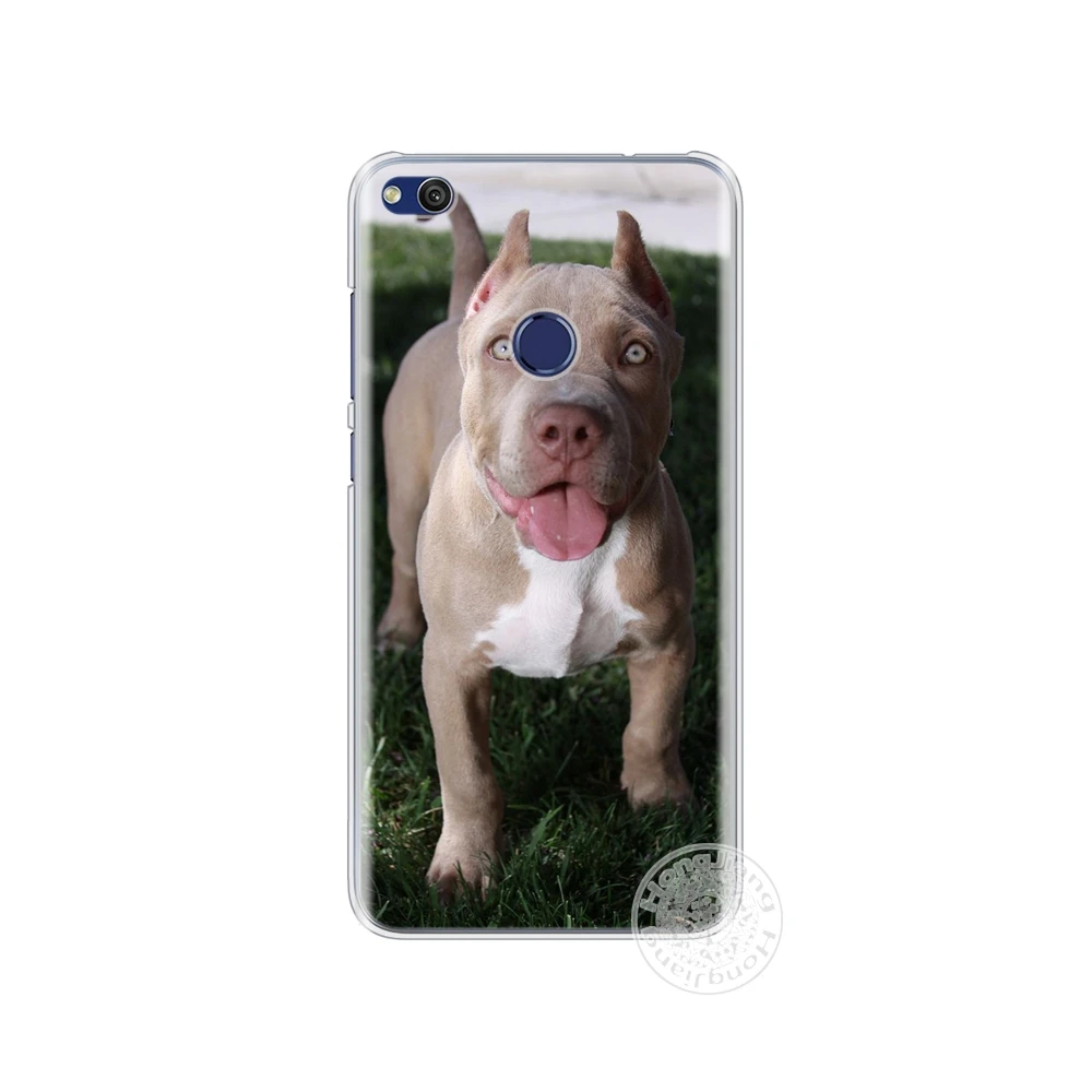 cute phone cases huawei HAMEINUO Chó Pitbull Bao Da Ốp Lưng Điện Thoại Huawei Ascend P7 P8 P9 P10 Lite Plus G8 G7 Danh Dự 5C 2017 mate 8 huawei waterproof phone case