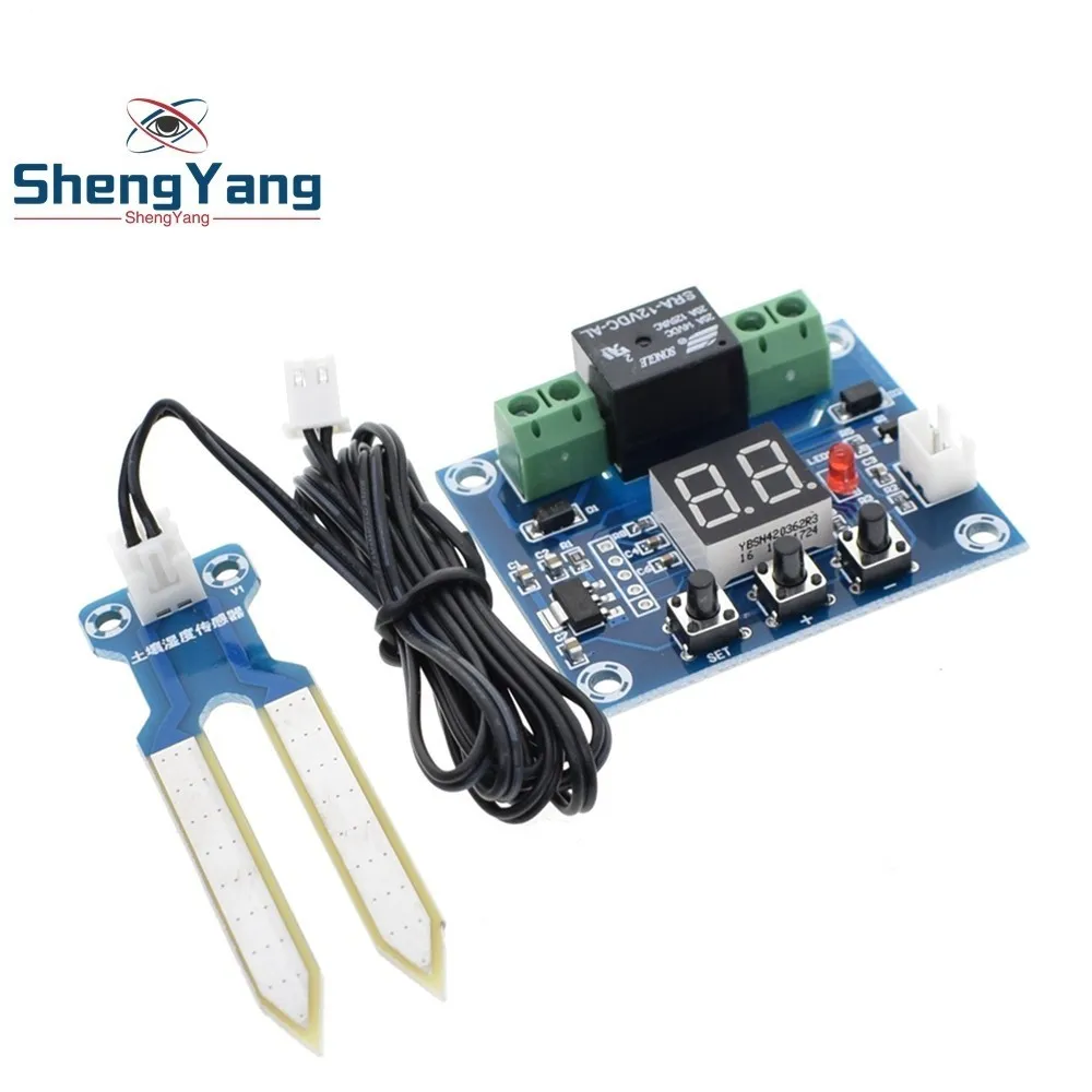 

XH-M214 Humidity Controller Soil Sensor Module 20-99%RH Automatic Control Irrigation Computer System Red Digital Display Module