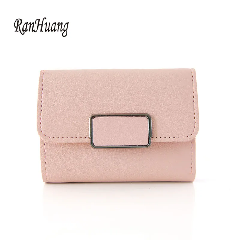 

Ranhuang Women Short Wallets New 2017 Fashion Leather Wallets Ladies Casual Card Holder Candy Color Purses portafoglio donna A10