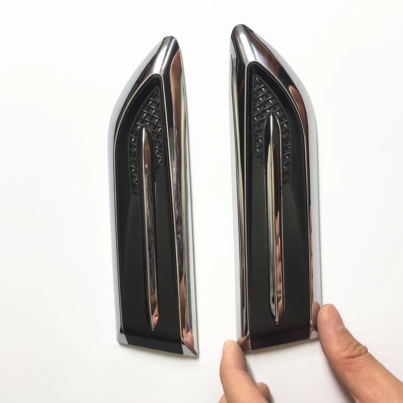 

2PCS Car Air Intake Hood Side Cover Badge Flow Vent Fender Decoration Sticker