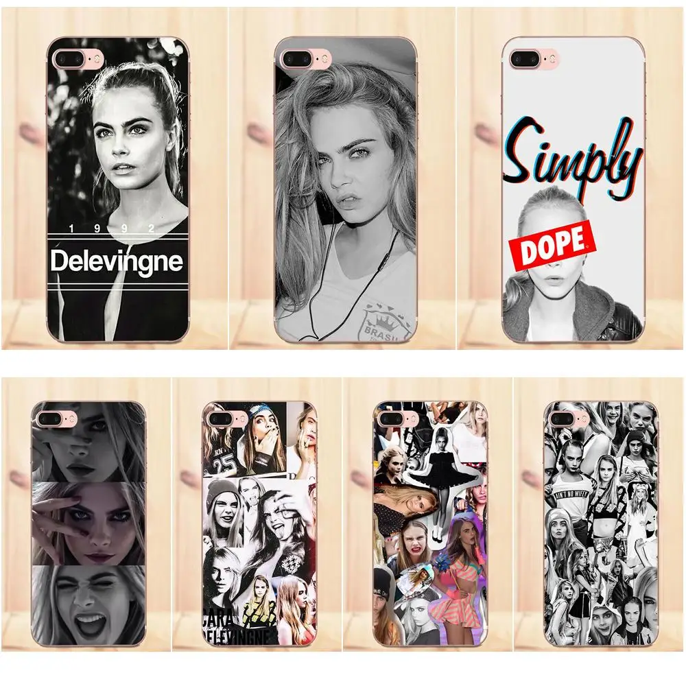 Maerknon Cara Delevingne для Galaxy Alpha Core Prime Note 4 5 8 S3 S4 S5 S6 S7 S8 S9 mini edge Plus Мягкий чехол телефона |