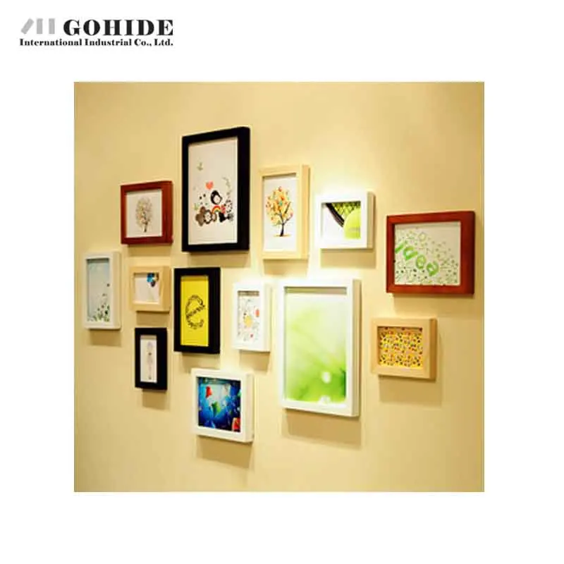 

GUH Gohide Beautiful Wood Photos Wall Photo Frame Combination Photo Wall Combination Of Home Accessories Gift 13pcs/Set Box