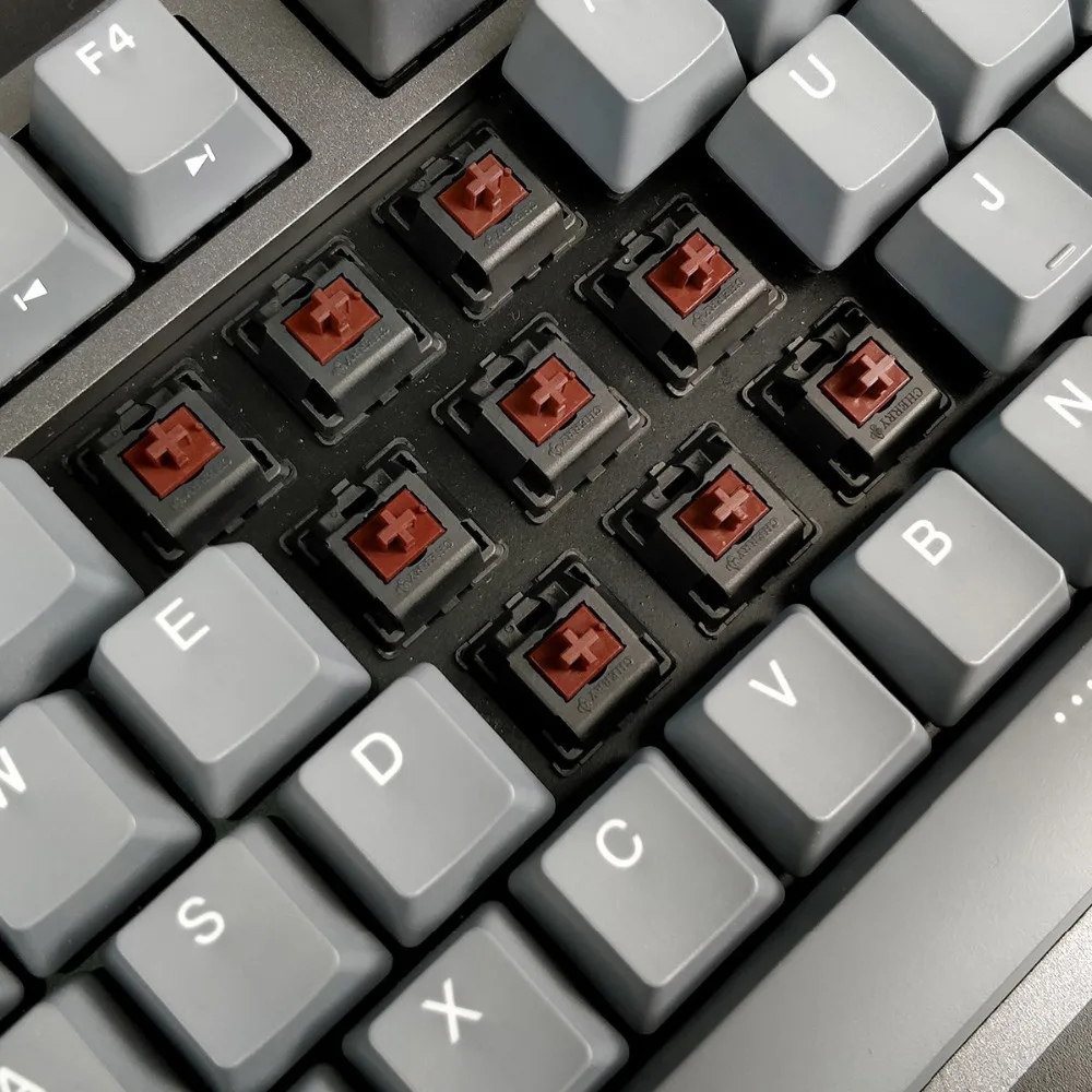 Механическая клавиатура DURGOD с 104 клавишами [вишневые переключатели] PBT двойные колпачки типа C для геймера/машиниста/офиса-qwerty-макет