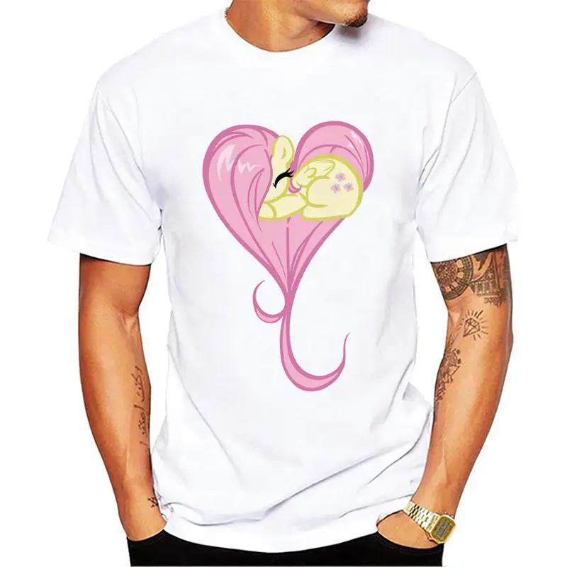 

2018 Heart Of Fluttershy Hip-Hop Simple Design Tee Tops Shirt Short Top O-neck Men's Shirt