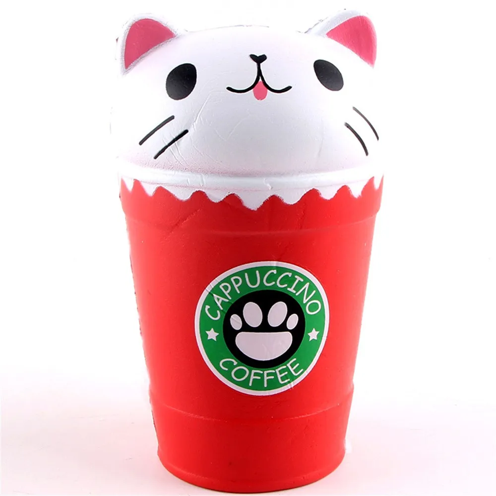2018 горячая резка Кофе чашки кошка Ароматические Squishies замедлить рост Squeeze коллекция игрушка подарок Aug14