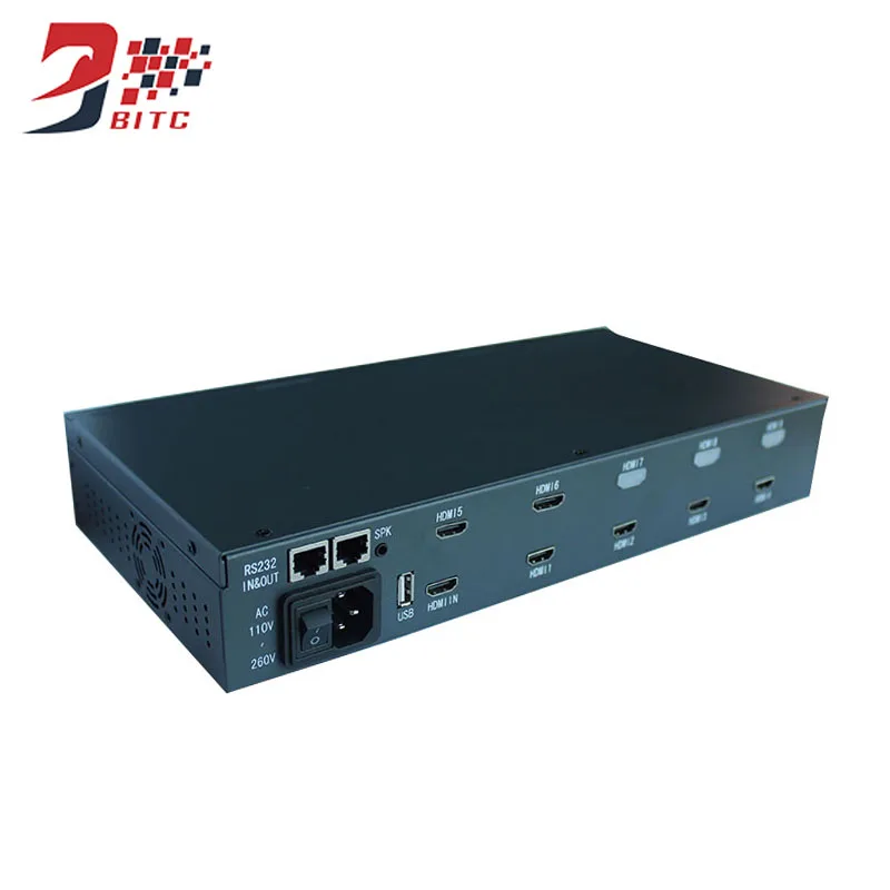 SZBITC Video Wall Processor 2x3 2x2 HDMI 1 In 6 Out TV Splicing Controller 180 Degrees Rotation Support 1080P Resolution