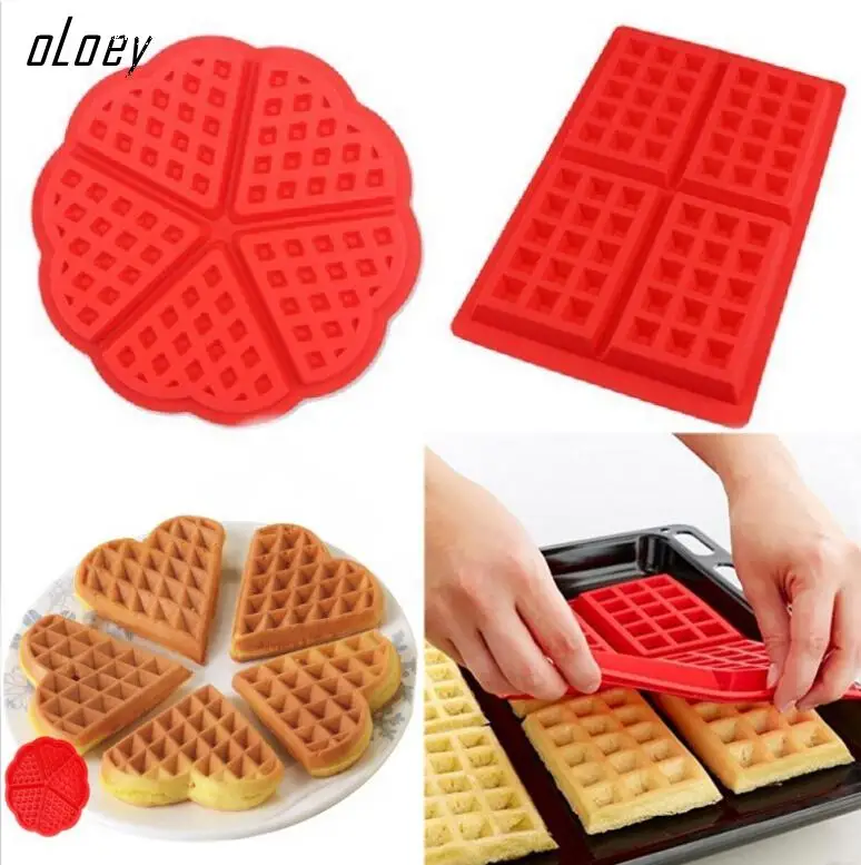 

Non-stick Silicone Waffle Makers for Kids Cake Mould Waffle Mould Silicone Bakeware Set