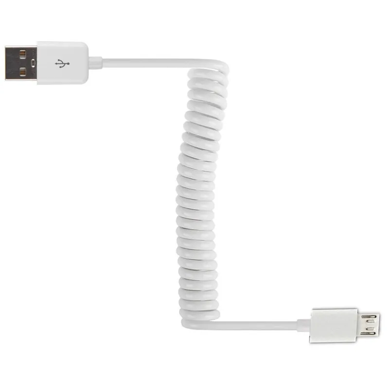 

/10ft Retractable 90 degree usb micro usb Cabel Charge USB to Micro USB Spring Data Sync Charger Cord Coiled Cabo 1m 3m