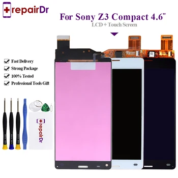 

100% Tested For Sony Xperia Z3 Mini Lcd Display Touch Screen Digitizer Assembly D5803 D5833 4.6'' For Sony Z3 Compact Lcd +Frame