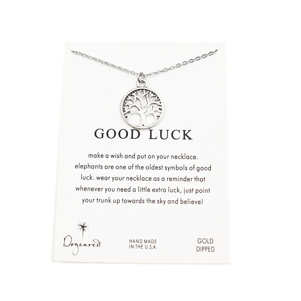 

Dropshipping Round Hollow Life Tree Necklace Stainless Steel Rolo Chain Necklace Good Luck Jewelry