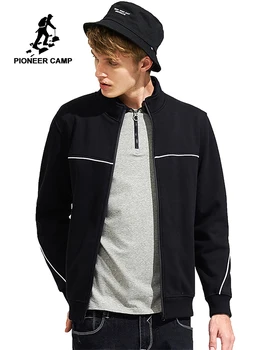 

Pioneer Camp new warm fleece winter jacket brand-clothing casual black thick sportwear male coat top quality cotton AJK702342