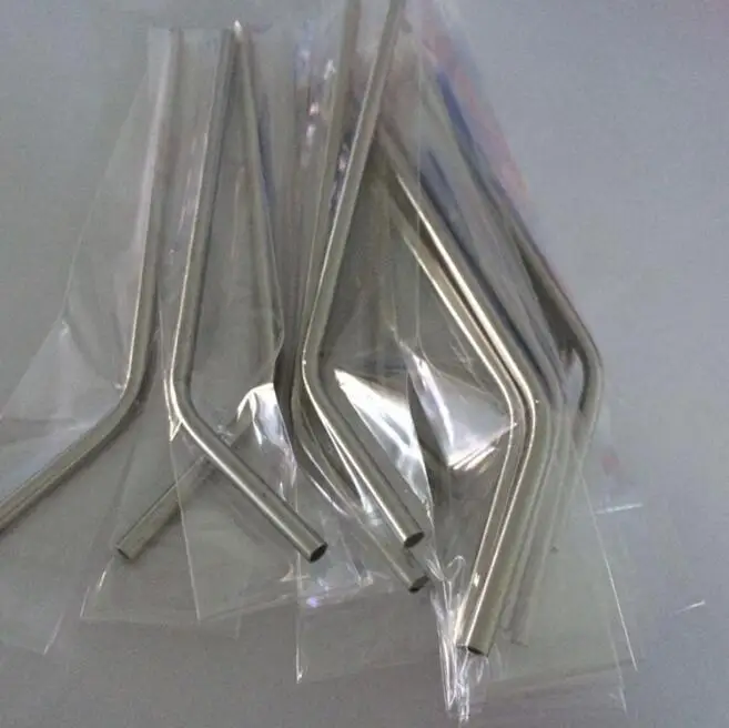 

DHL Fedex Free shipping 500pcs Stainless Steel Straw Steel Drinking Straws 8.5" 10g