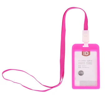 

ID Card Holder Plastic with Lanyard Multicolor Badge Holders Labels Business Office Supplies Workplace Identification Badges