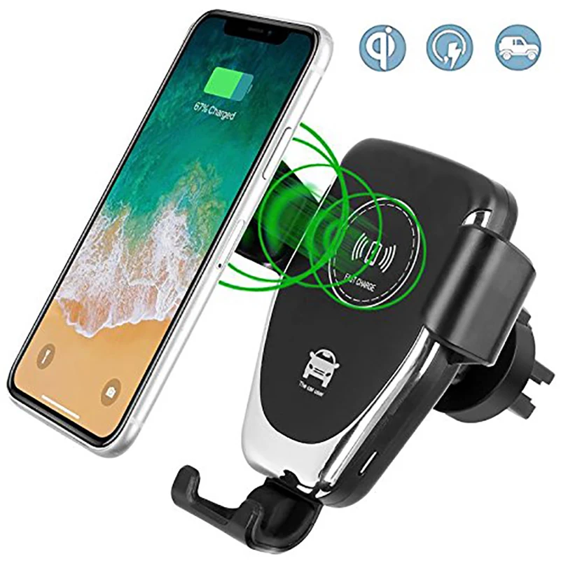 10W Car Mount Qi Wireless Charger Gravity Holder For iPhone X 8 Plus
