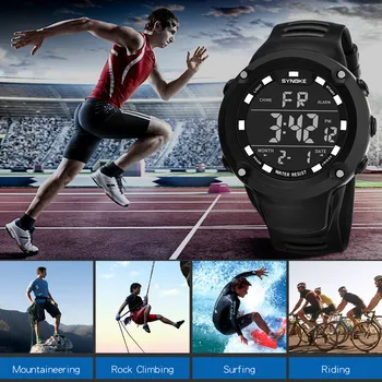 

SYNOKE Men's Multi Function Military Sports Watch LED Digital Dual Movement watch Electronic Watch digital Watch fashion gif Me