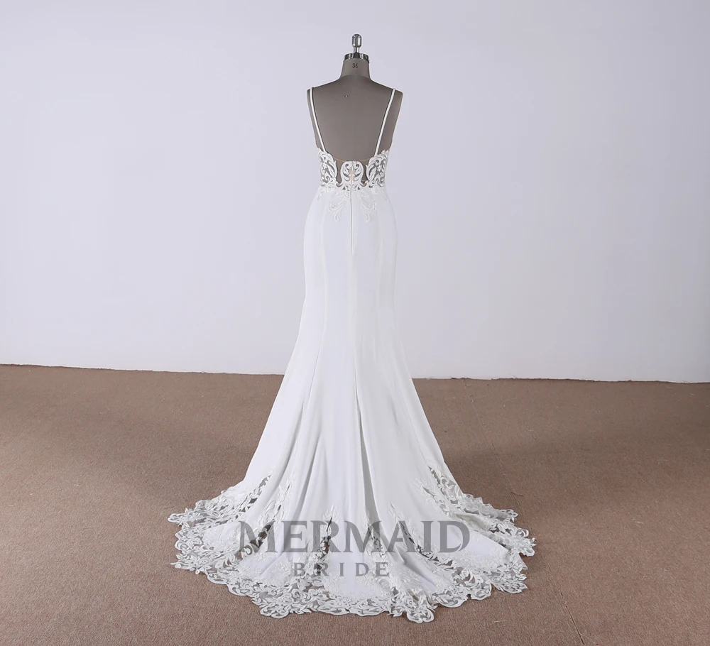 Сексуальное кружевное свадебное платье на бретелях|lace wedding dress|wedding dresslace |
