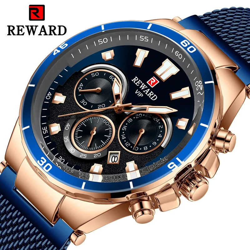 

Top Luxury Men Watch Chronograph Date Stainless Steel Army Military Watches Sports Waterproof Male Quartz Watch Relojes Hombre
