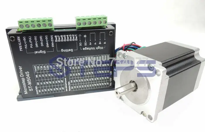 

Free shipping!CNC Kit - ST-M5045 Stepper Motor Driver replace M542 Controller 2 Phase 4.5A DC24-50V +nema23 76mm 3A Step motor