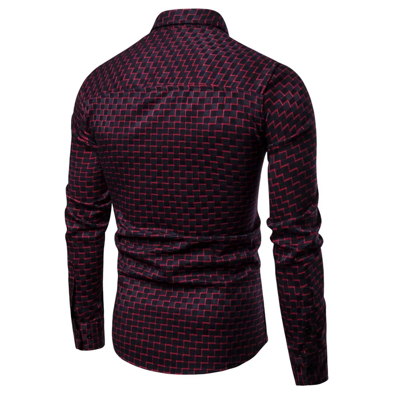 Drop Shipping Men Plaid Shirt Long Sleeve Flannel Shirts 2019 Fashion Casual Checkered Man Clothes Cotton Chemise Homme Black