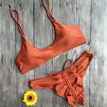 Сексуальный женский купальник купальник женский пуш-ап пляжный бюстгальтер с подкладкой комплект купальный костюм Jan17