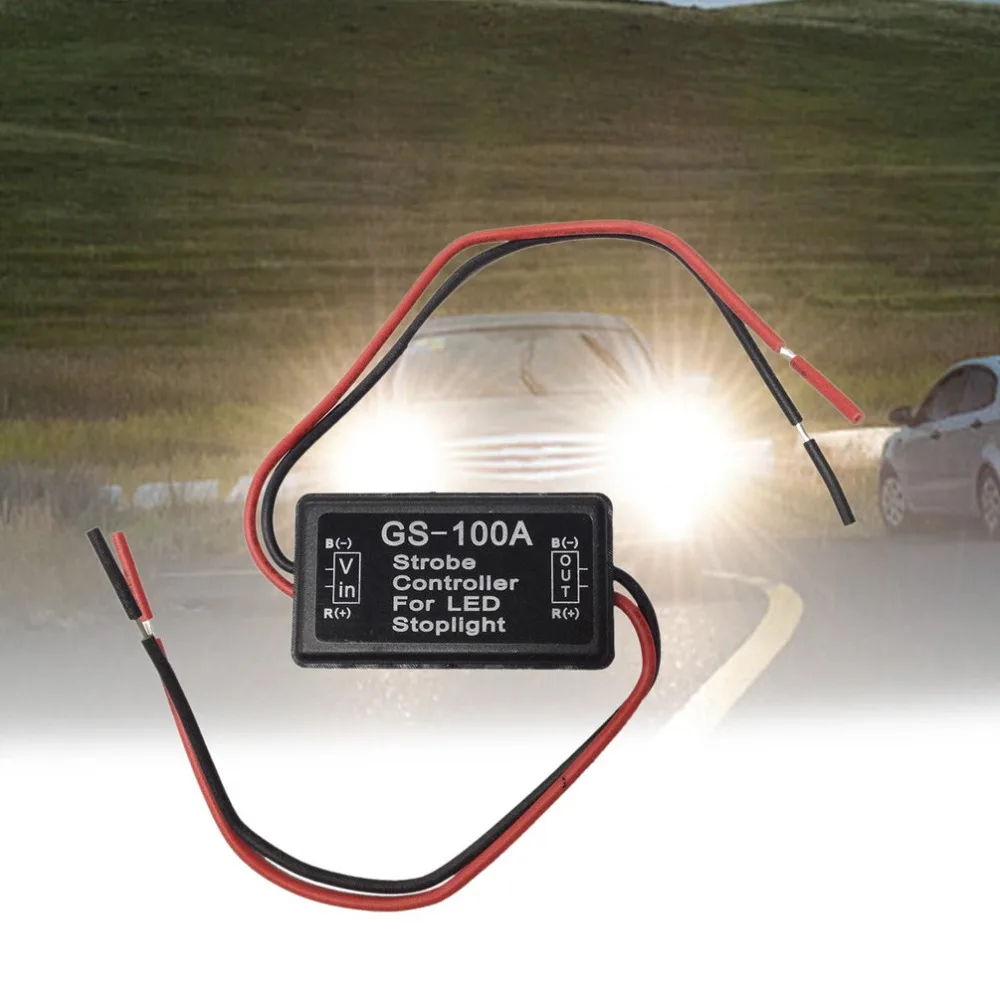 

Car Strobe Controller Tail Light Rear Brake Flash Strobe Flash Module Signal Controller Tail Lamp Controller For LED Stoplight