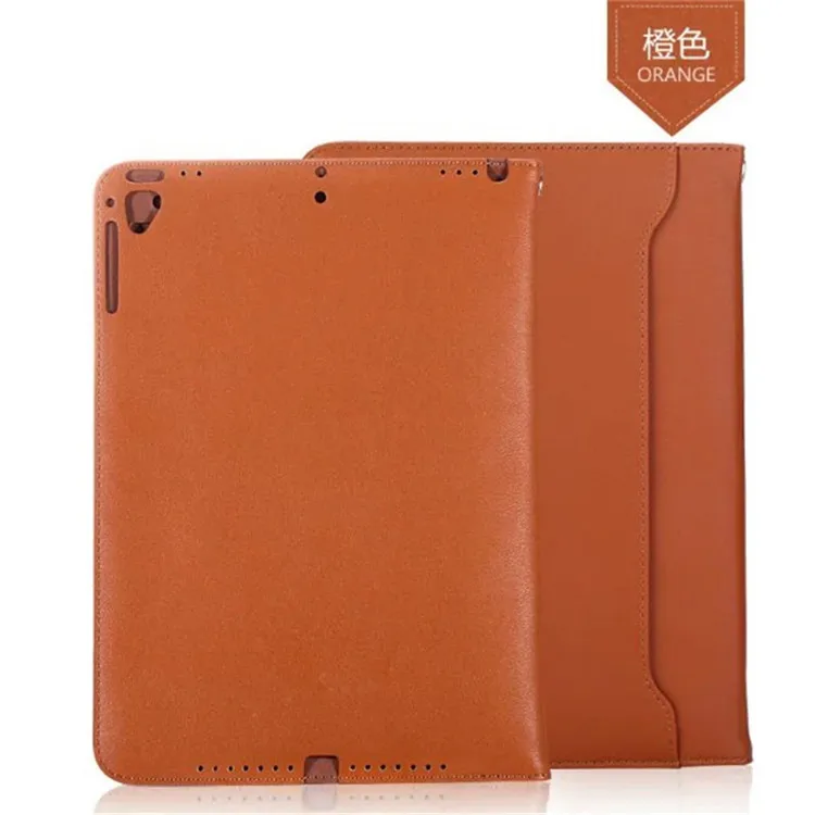 Hmsunrise чехол для ipad A1893 полная защита кожаный apple ipad 9,7 A1954 ручной ремешок Авто Услуга сна 9,7" - Цвет: Оранжевый