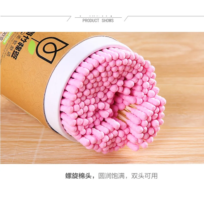 200 in 1 Double Head Bamboo Cotton Swab Women Makeup Cotton Buds Tip For Medical Sticks Nose Ears Cleaning Health Care Tools 2