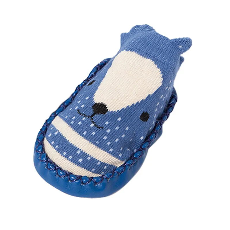 Модные детские носочки с резиновой подошвой 2018, носки для новорожденных, Осень-зима, детские носки-тапочки, противоскользящая обувь, носки
