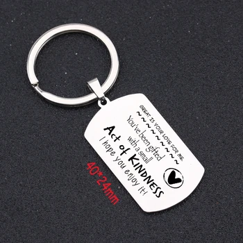

Keychain Engraved Great Is Your Love For Me You've Been Gifted With A Small Act Of Kindness I Hope You Enjoy It For Lover Gift
