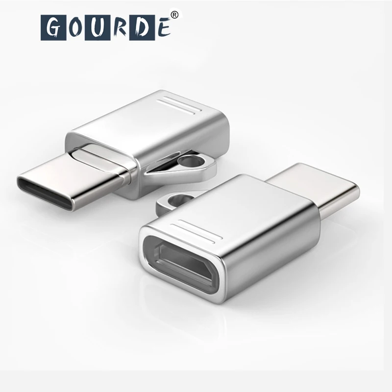 Конвертер Gourde USB C 3 1 OTG адаптер Micro на Type с цепочкой для Samsung S9 S8 Huawei P20 P10 Macbook Xiaomi 4