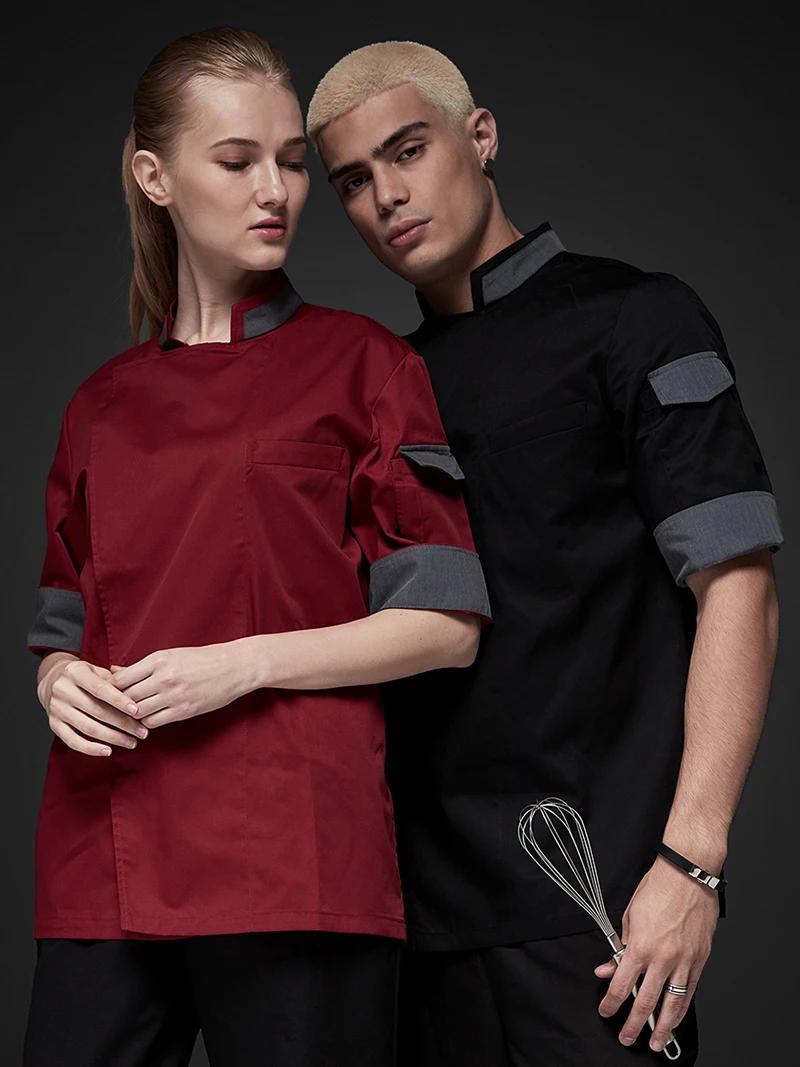 Кухня спецодежды рабочая одежда шеф-повара Для женщин мужские короткие и рубашки с длинными рукавами дышащая униформа для ресторана