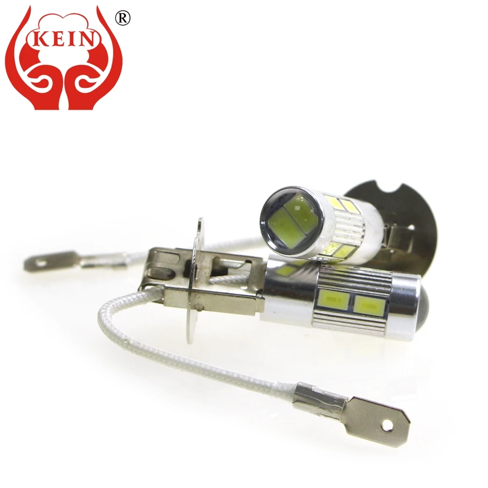 KEIN 4PCS H3 led Fog light 10smd 5630 H3 lamps bulb 12V auto car DRL Daytime