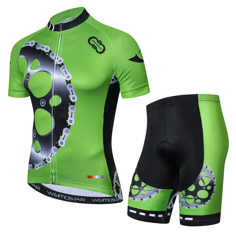 Weimostar Pro Cycling Clothing Man Mountain Bike Clothing Short Sleeve Cycling Jersey Set Men Anti-UV Bicycle Wear Clothes - Цвет: Color 7