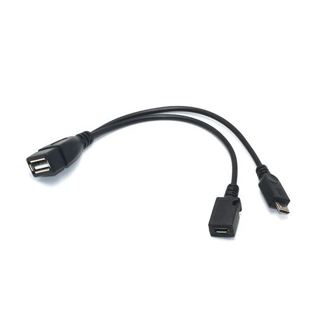 

2 In 1 OTG Micro USB Host Power Y Splitter USB Adapter to Micro 5 Pin Male Female Cable -Shopping ND998