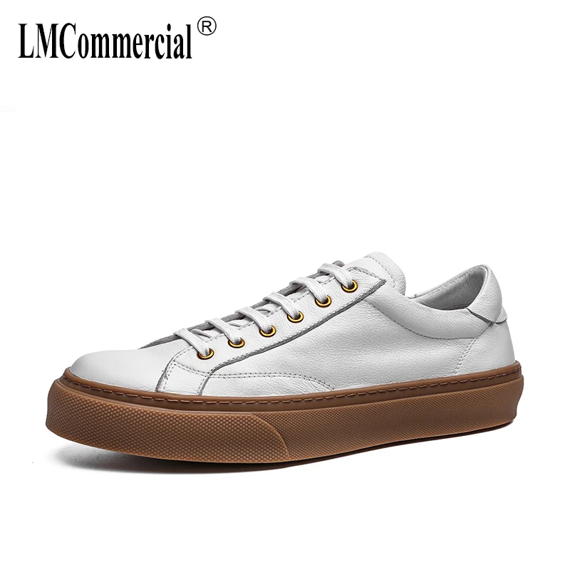 

new spring summer Genuine leather all-match cowhide men's business casual shoes breathable sneaker fashion casual shoes men