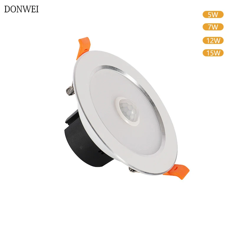 

Recessed LED Downlight PIR Motion Sensor Night Lighting 5W 7W 12W 15W Modern Downlight For Livingroom Corridor Balcony