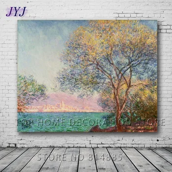 

Antibes In The Morning by Claude Monet 100% Handmade Oil Painting Canvas Wall Art Gift Top Home Decoration CM020