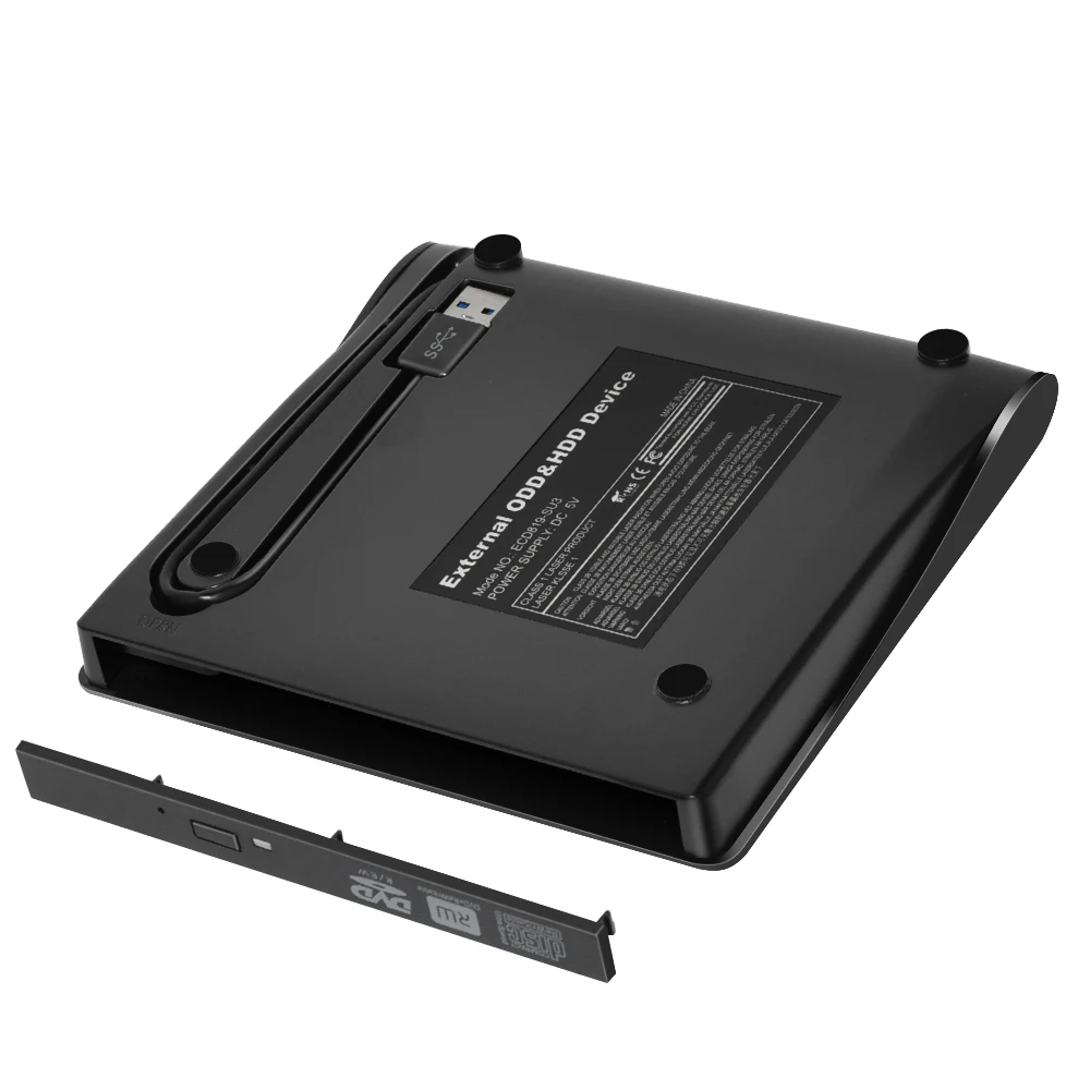  DeepFox 9.5mm USB 3.0 SATA Optical Drive Case Kit External Mobile Enclosure DVD/CD-ROM Case For Not