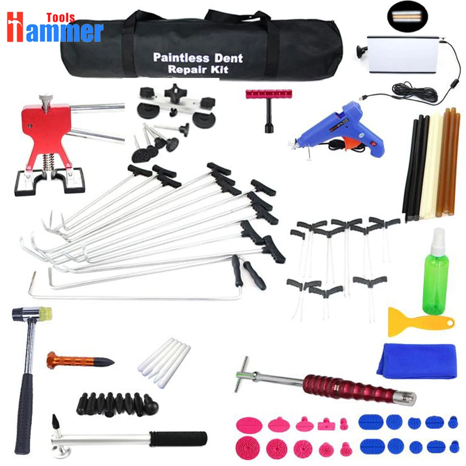 

PDR KING Car Dent Removal Repair Body Repair Kit Paintless Hooks high manganese steel Rods