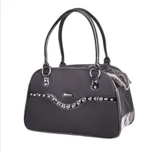 Модная переноска для собак из искусственной кожи, переноска для собак, роскошные щеночки, кошка, вместительная хозяйственная сумка, сумка для путешествий на открытом воздухе, прогулки походы