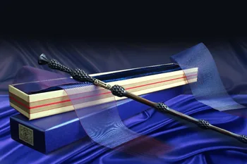 

New Arrive Metal Core Dumbledor elder Magic Wand/Harry Magical Wand/Original Ribbon Gift Box Packing Free Train Ticket