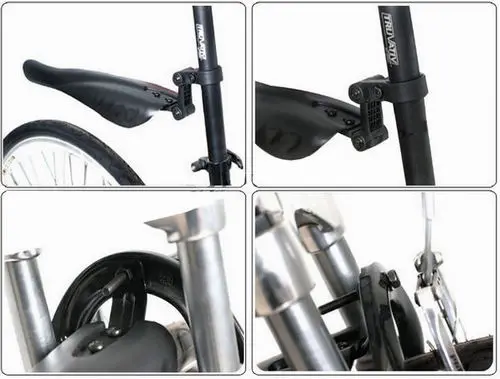 MTB Велоспорт Горный велосипед передний брызговик+ заднее крыло брызговик Набор черный