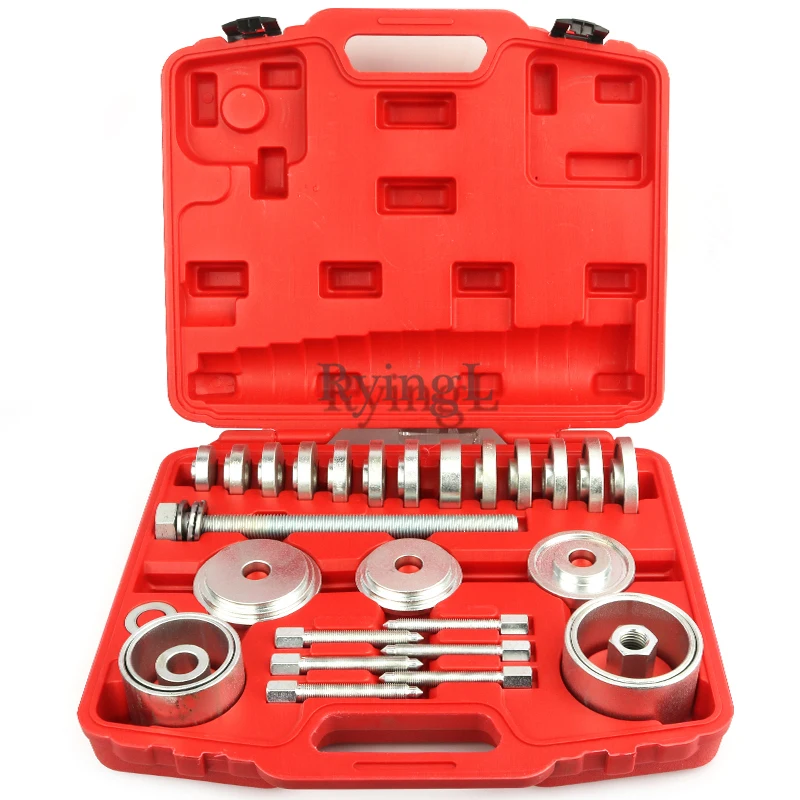 

31Pcs Front Wheel Drive Bearing Press Kit Removal Adapter Puller Pulley Tool Kit