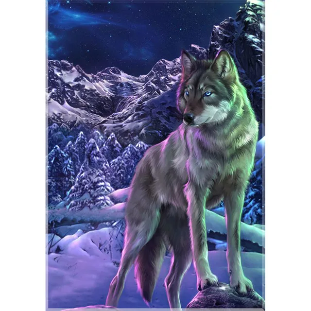 

DIY Diamond Painting square diamonds Resin Mosaic Diamond embroidery wolf 5D crystal Diamond mosaic cross stitch Decor Paintings
