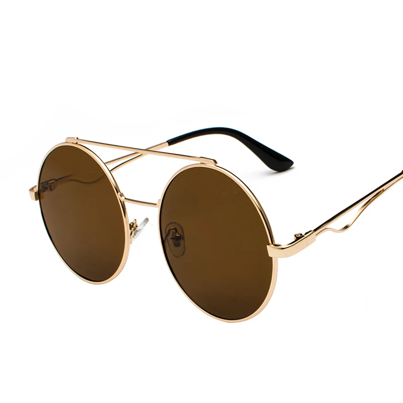 Round Circle Steampunk Sunglasses Men Women Vintage Retro Sun glasses